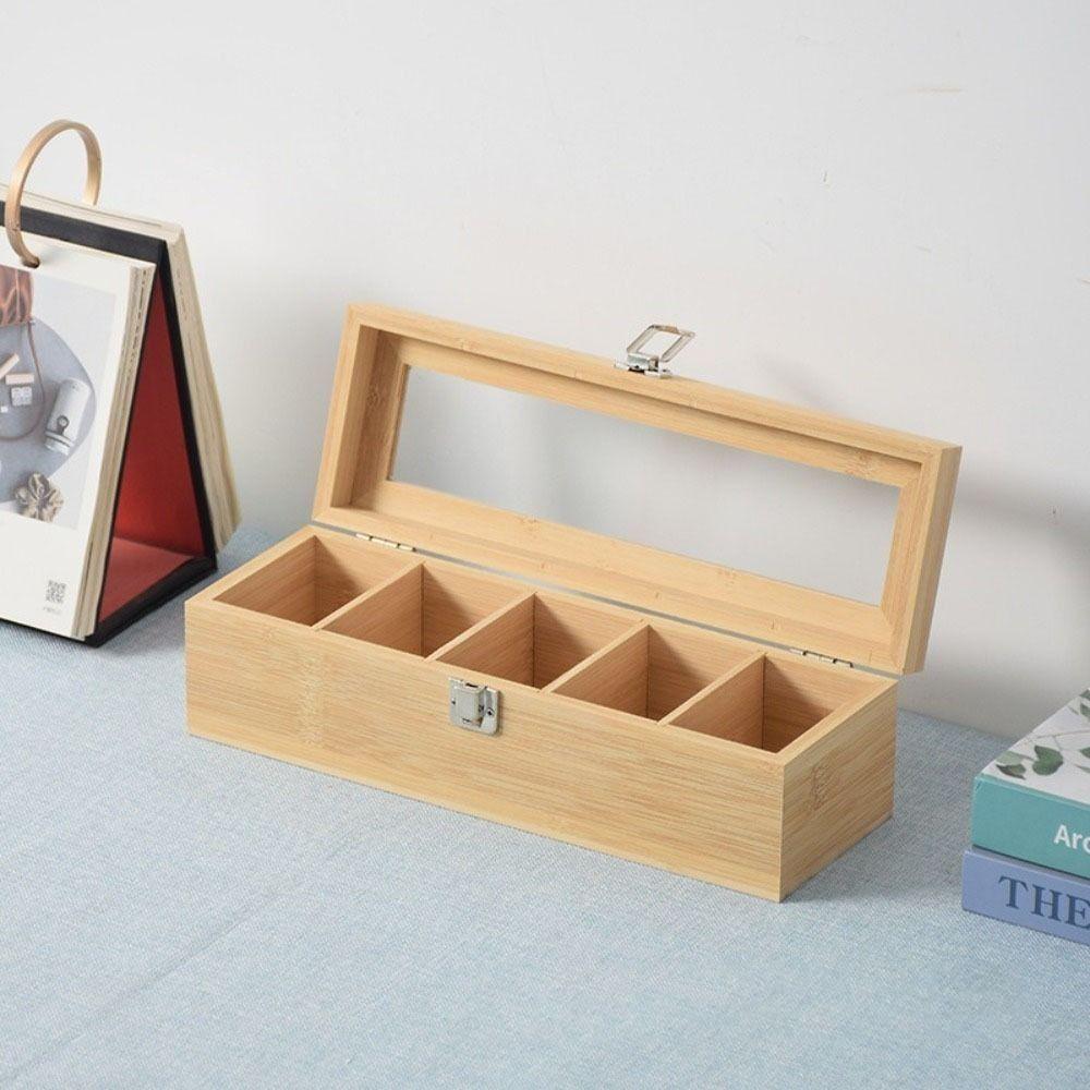Wooden Tea Bag Storage Boxes 5/9 Grids Tea Box Holder Jewelry Organizer Kitchen Bar 5 grids
Wooden Tea Bag Storage Boxes 5/9 Grids Tea Box Holder Jewelry Organizer Kitchen Bar 5 grids