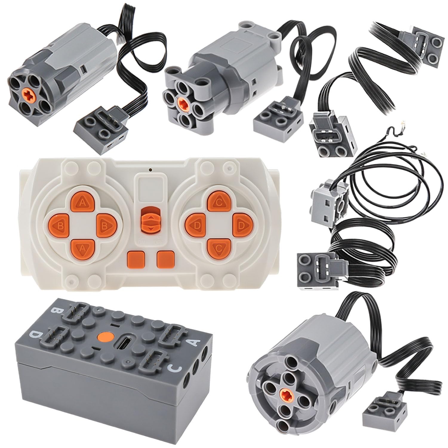 BrickBounty 7pcs Power Function Motor Kit, Motor Set Technical Parts for STEM Assembly Building Blocks, Control Functions for MOC Blocks
BrickBounty 7pcs Power Function Motor Kit, Motor Set Technical Parts for STEM Assembly Building Blocks, Control Functions for MOC Blocks