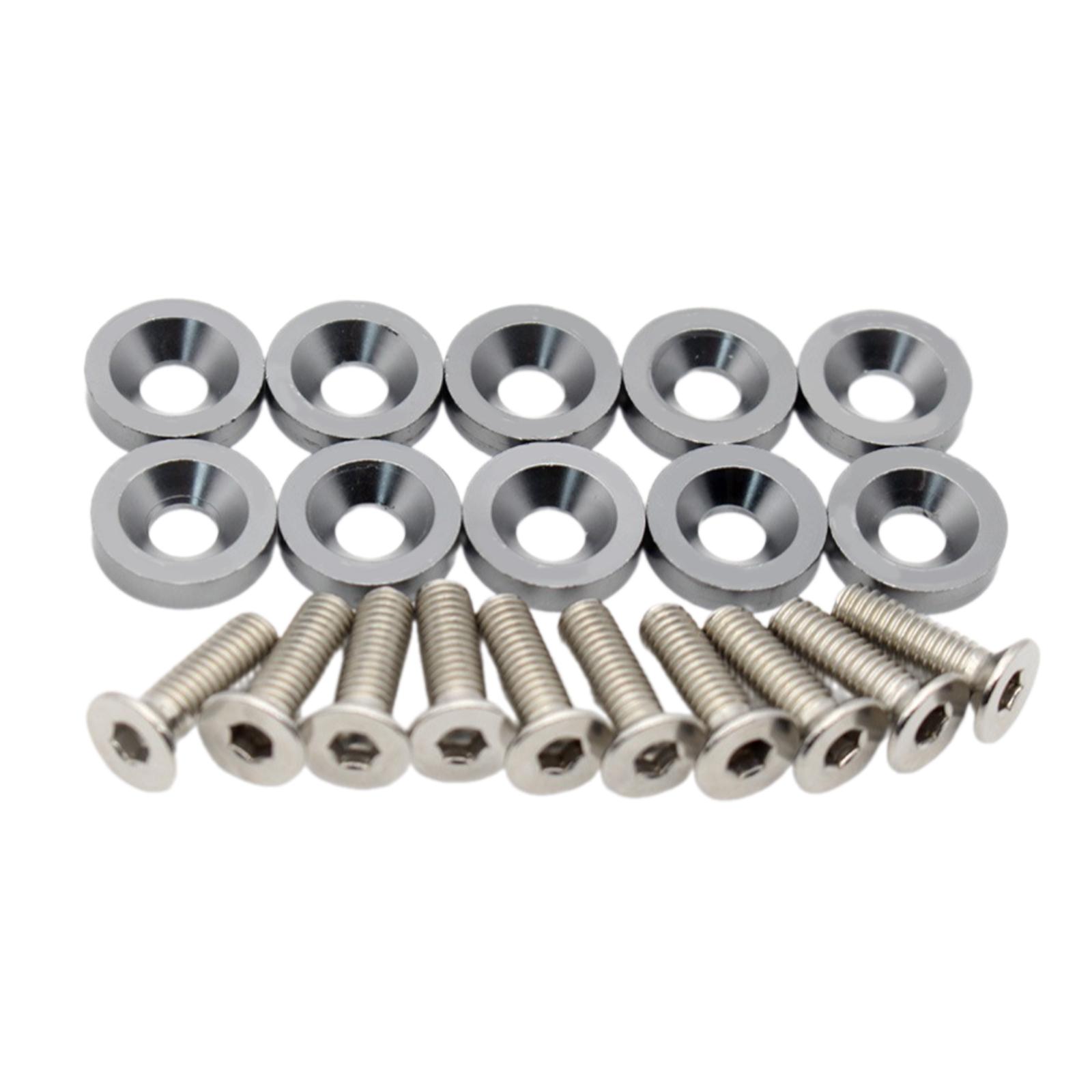 20Pcs Bumper Fenders Washers M6x19.5mm with Bolts, Engine Bay Dress Up Fastener Kit for Headlights Trunk License Plate
20Pcs Bumper Fenders Washers M6x19.5mm with Bolts, Engine Bay Dress Up Fastener Kit for Headlights Trunk License Plate