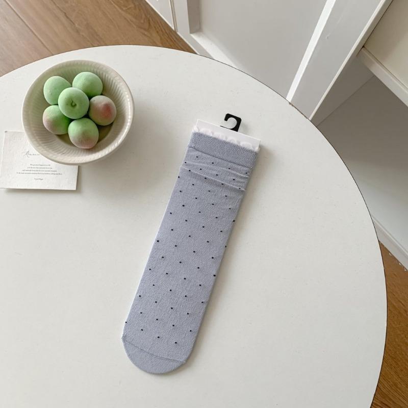 Женские весенне-летние новые простые и универсальные носки-трубы из хлопка без косточек с кружевом в горошек 1 pair светло-синий
Женские весенне-летние новые простые и универсальные носки-трубы из хлопка без косточек с кружевом в горошек 1 pair светло-синий