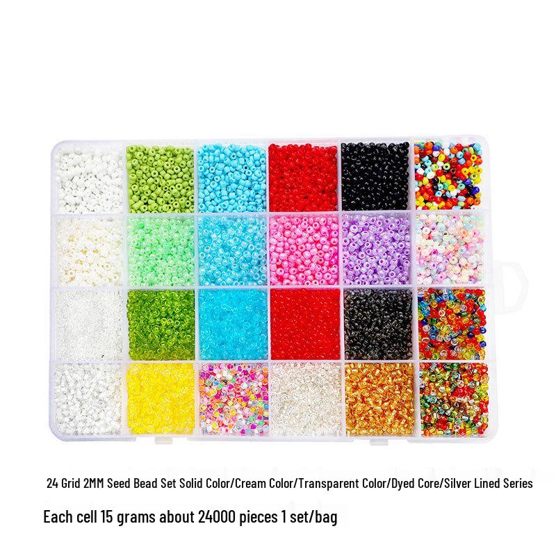 Набор стеклянных бусин рокайль 24 цвета: Бусины с цельным и окрашенным ядром для изготовления украшений своими руками
Набор стеклянных бусин рокайль 24 цвета: Бусины с цельным и окрашенным ядром для изготовления украшений своими руками