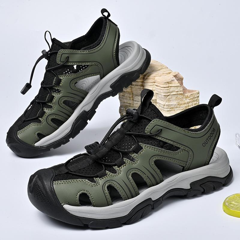 New summer men s bag head sandals breathable live broadcast explosion casual large size beach shoes hollow mesh shoes 46 зелений
New summer men s bag head sandals breathable live broadcast explosion casual large size beach shoes hollow mesh shoes 46 зелений