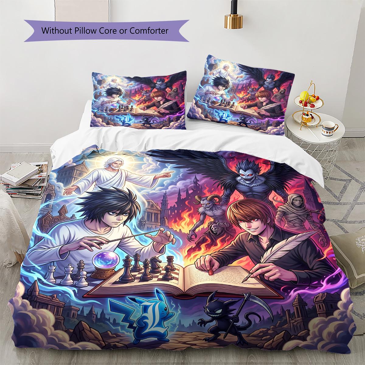 Death Note Pattern Bedding Quilt Set Quilt Cover Pillowcase Home Decoration Birthday Gift (1 * duvet cover + 2 * pillowcase, without core) 135x200cm
Death Note Pattern Bedding Quilt Set Quilt Cover Pillowcase Home Decoration Birthday Gift (1 * duvet cover + 2 * pillowcase, without core) 135x200cm