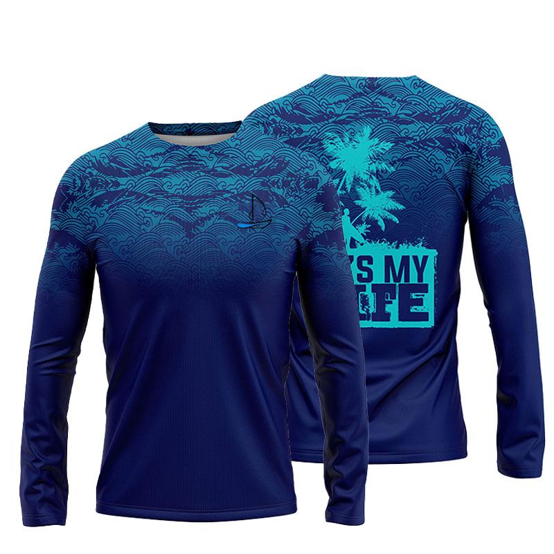 Летняя синяя рубашка для рыбалки на открытом воздухе для мужчин и женщин, футболки с круглым вырезом, беговые солнцезащитные футболки, спортивные свободные топы L
Летняя синяя рубашка для рыбалки на открытом воздухе для мужчин и женщин, футболки с круглым вырезом, беговые солнцезащитные футболки, спортивные свободные топы L