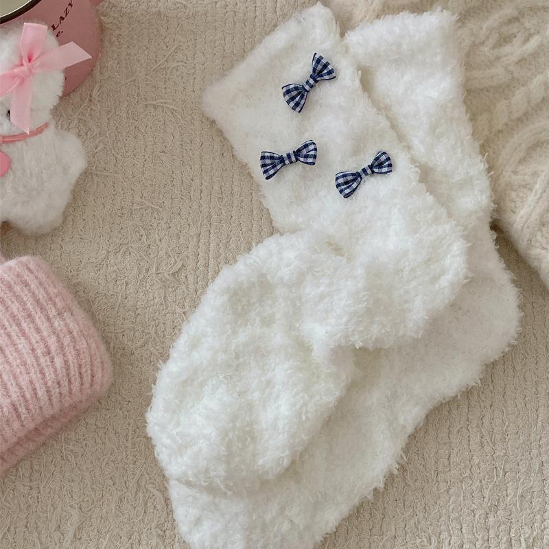 5pair Bow Coral Fleece Socks Women S Winter Cold And Warm Without Hair Loss Floor Socks Home Sleeping Socks One size fits all белый
5pair Bow Coral Fleece Socks Women S Winter Cold And Warm Without Hair Loss Floor Socks Home Sleeping Socks One size fits all белый