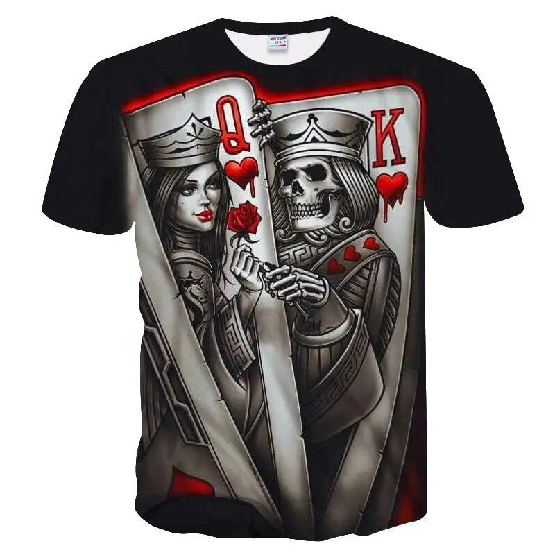 New Casual Skull Poker Printed 3D T-Shirt Men Short Sleeve Tee Shirt Homme Black Design Tee Tops Male Summer Tops
New Casual Skull Poker Printed 3D T-Shirt Men Short Sleeve Tee Shirt Homme Black Design Tee Tops Male Summer Tops