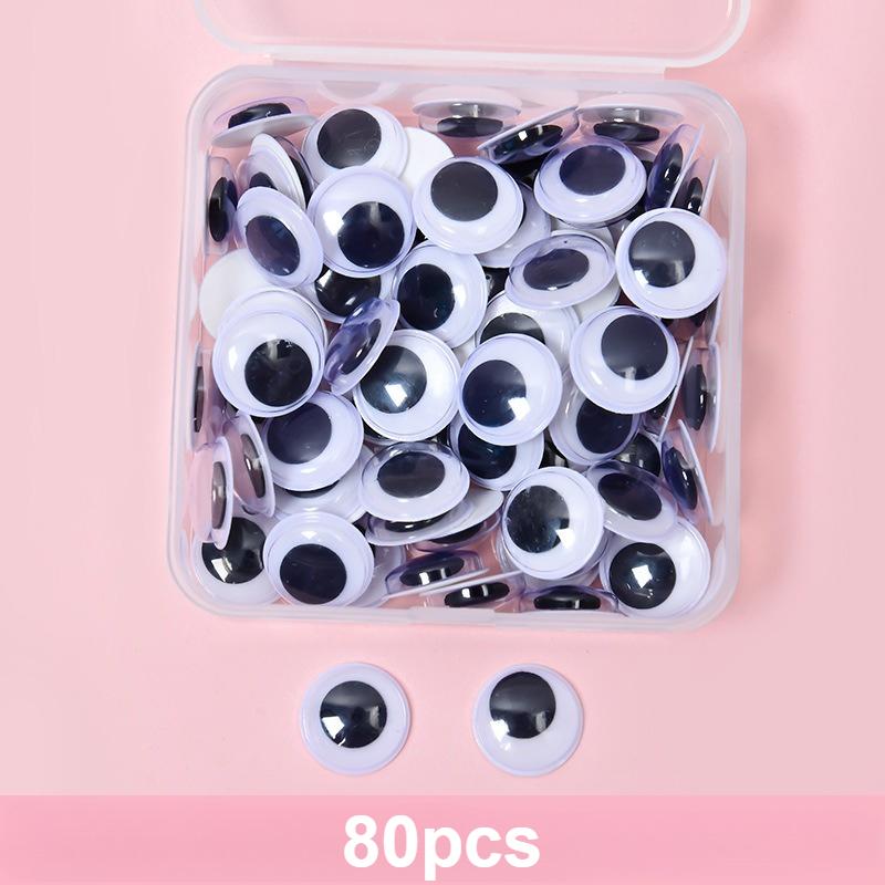 80pcs Wiggle Eye Self-Adhesive Round Plastic Craft Stickers, White and Black Eyes for Art Craft Supplies, Making, Scrapbooking
80pcs Wiggle Eye Self-Adhesive Round Plastic Craft Stickers, White and Black Eyes for Art Craft Supplies, Making, Scrapbooking