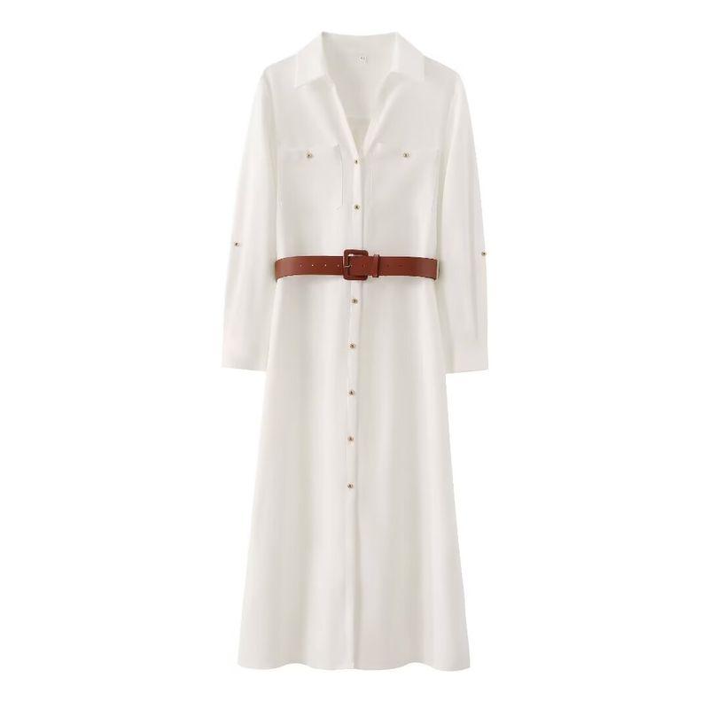 Kaslead New Arrival Women s Clothing Fashion Style Fashion Casual with Belt Shirt Style Dress 2251522 White L
Kaslead New Arrival Women s Clothing Fashion Style Fashion Casual with Belt Shirt Style Dress 2251522 White L