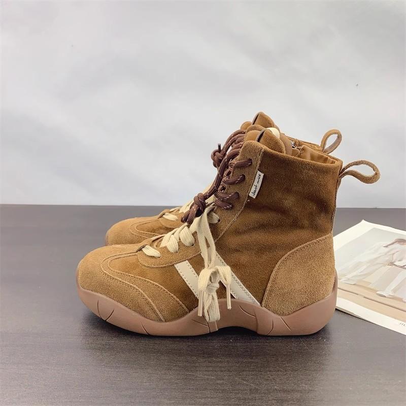 2024 Осень Новая детская обувь для мальчиков Мягкая подошва Удобные туфли в горошек Британский стиль Модные замшевые туфли для девочек Camel Khaki Green 35 коричневый