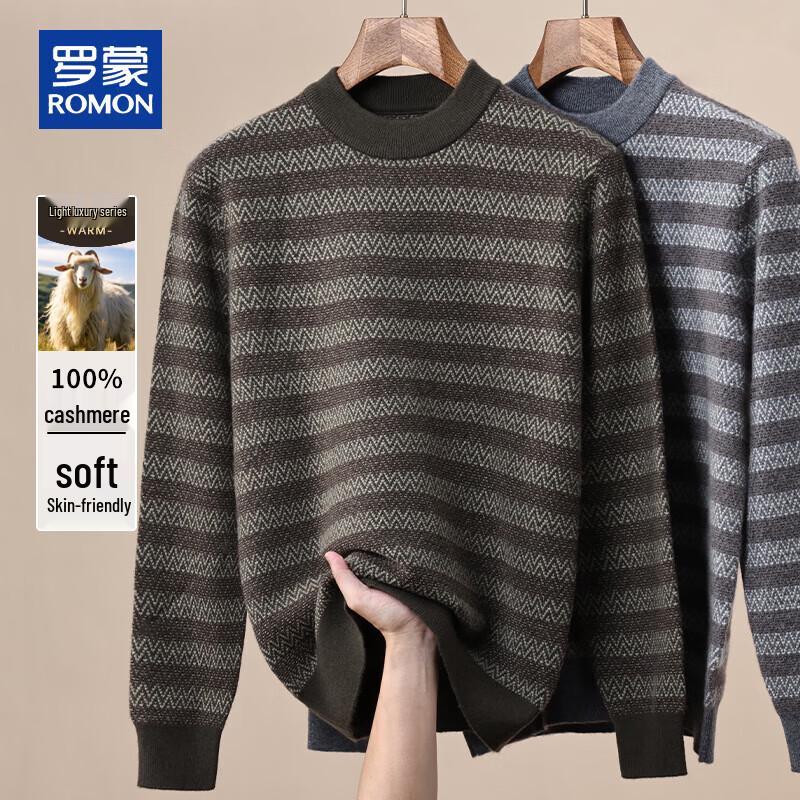 ROMON Men s 100% Pure Cashmere Thickened Striped Mock Neck Sweater 2XL
ROMON Men s 100% Pure Cashmere Thickened Striped Mock Neck Sweater 2XL