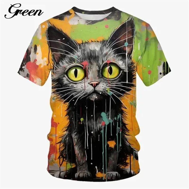 Cute Cat Pattern T-Shirt For Men Colorful Animal 3D Printed T Shirts Women Short-Sleeved Round Neck Tops Streetwear Kids Tees XS
Cute Cat Pattern T-Shirt For Men Colorful Animal 3D Printed T Shirts Women Short-Sleeved Round Neck Tops Streetwear Kids Tees XS