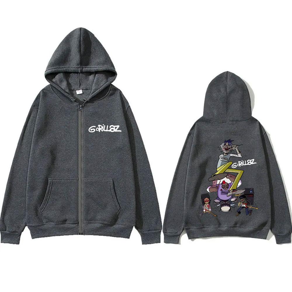 Rock Band Gorillaz Graphic Zipper Hoodie Men Women Casual Oversized Zip Up Jacket Coat Unisex Fashion Retro Gothic Streetwear M темно-сірий
Rock Band Gorillaz Graphic Zipper Hoodie Men Women Casual Oversized Zip Up Jacket Coat Unisex Fashion Retro Gothic Streetwear M темно-сірий