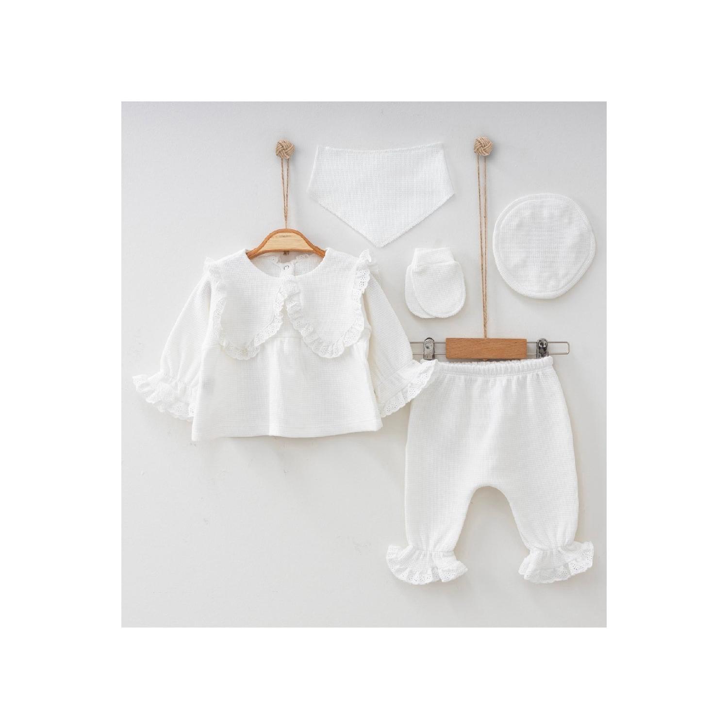 Baby Girl Scalloped Hospital Release Ecru 5 предметів Набір для новонароджених 0-3 місяців 0-3 AY чистий
Baby Girl Scalloped Hospital Release Ecru 5 предметів Набір для новонароджених 0-3 місяців 0-3 AY чистий
