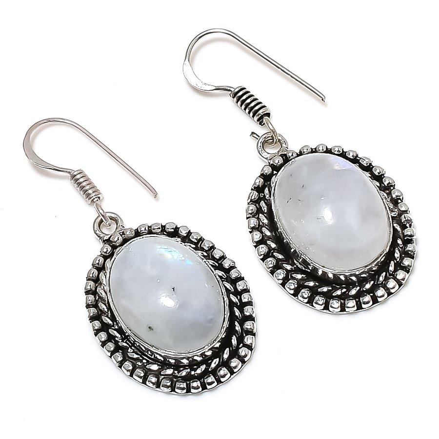 Серьги ручной работы в этническом стиле с радужным лунным камнем, 1,65 дюйма, VM-222
Серьги ручной работы в этническом стиле с радужным лунным камнем, 1,65 дюйма, VM-222