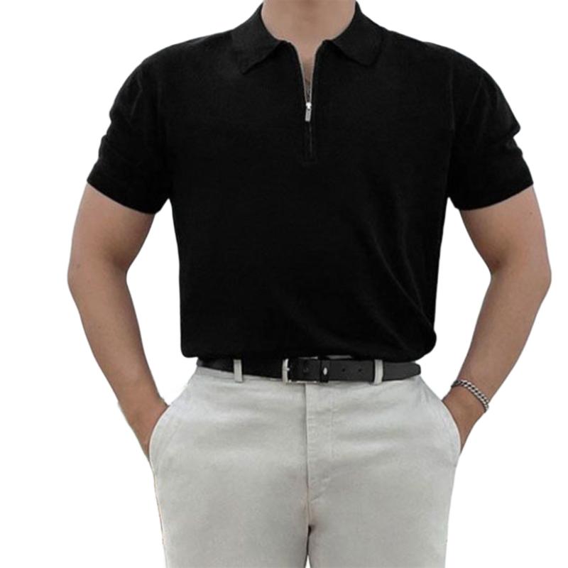 Men s Korean-Style Casual Zipper Polo Shirt Lapel Athletic Solid Color Slim-Fit Short-Sleeve Top M чорний
Men s Korean-Style Casual Zipper Polo Shirt Lapel Athletic Solid Color Slim-Fit Short-Sleeve Top M чорний