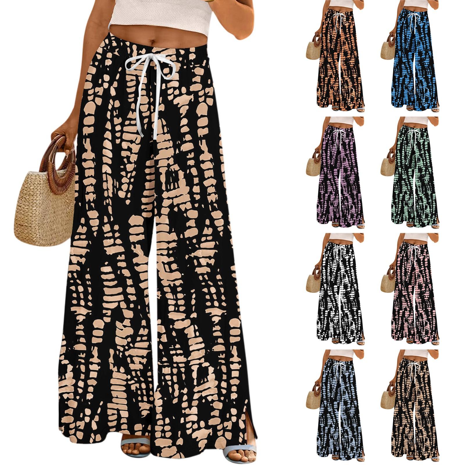 Womens Pants Wide Leg Pants With Pockets Casual Trousers Printed Elastic Waist Sweatpants S синій
Womens Pants Wide Leg Pants With Pockets Casual Trousers Printed Elastic Waist Sweatpants S синій