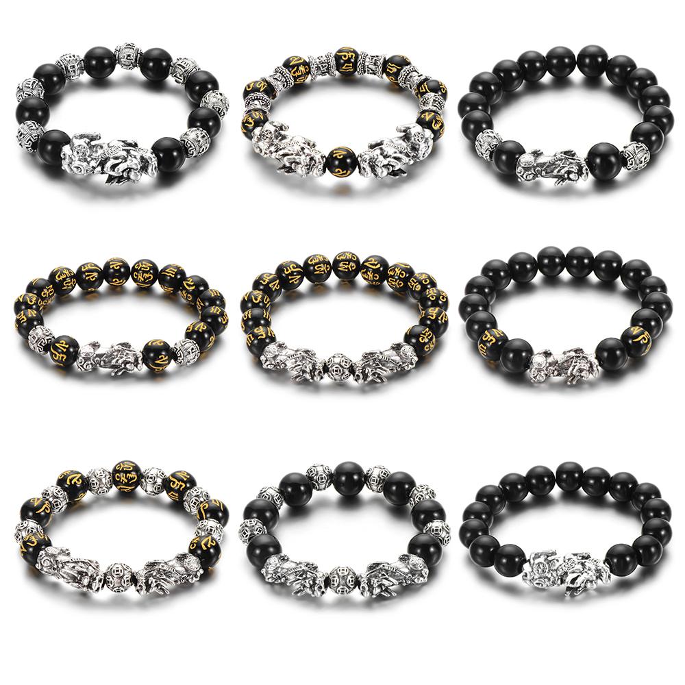 Attract Wealth Buddhism Bead Black Cuff Bangle Silver PiXiu Obsidian Wristband Feng Shui Bracelet G
Attract Wealth Buddhism Bead Black Cuff Bangle Silver PiXiu Obsidian Wristband Feng Shui Bracelet G