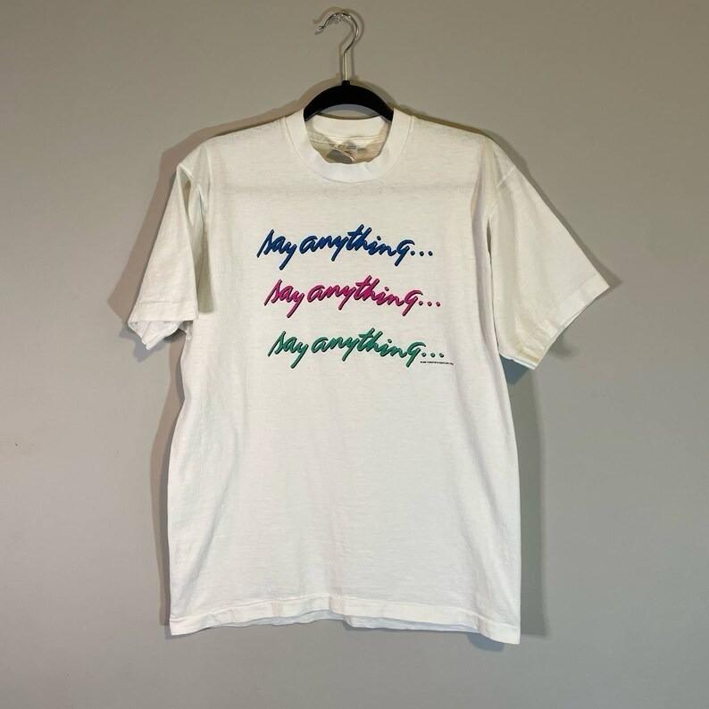 Vintage 80s Say Anything Movie Promo T-shirt M
Vintage 80s Say Anything Movie Promo T-shirt M