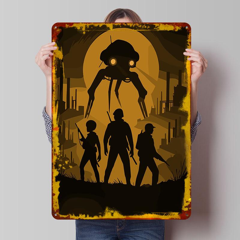 War of the Worlds Silhouette Printed Poster Customized Wall Art Retro Vintage Metal Tin Signs for Garage Decoration Room Decor 7.9x11.8In(20x30cm)
War of the Worlds Silhouette Printed Poster Customized Wall Art Retro Vintage Metal Tin Signs for Garage Decoration Room Decor 7.9x11.8In(20x30cm)