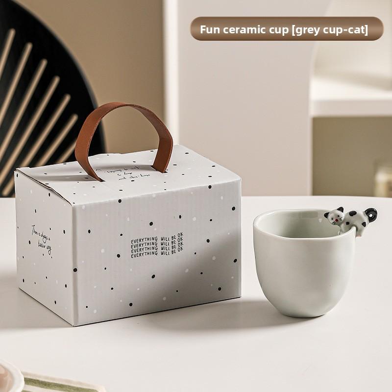 Cute Cartoon Animal Handle Ceramic Mug Ins Coffee Cup Creative Couple Milk Tea Cup Gift Box 230ml
Cute Cartoon Animal Handle Ceramic Mug Ins Coffee Cup Creative Couple Milk Tea Cup Gift Box 230ml