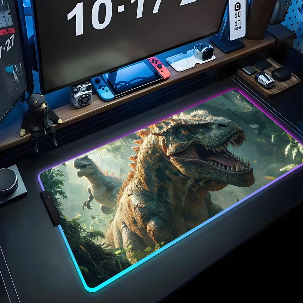 Коврик для мыши с динозаврами из джунглей RGB Игровой коврик для мыши Большой светодиодный коврик Настольный коврик для ПК Светящийся коврик для мыши Большие коврики для клавиатуры Настольный коврик С RGB600x300x3mm
Коврик для мыши с динозаврами из джунглей RGB Игровой коврик для мыши Большой светодиодный коврик Настольный коврик для ПК Светящийся коврик для мыши Большие коврики для клавиатуры Настольный коврик С RGB600x300x3mm