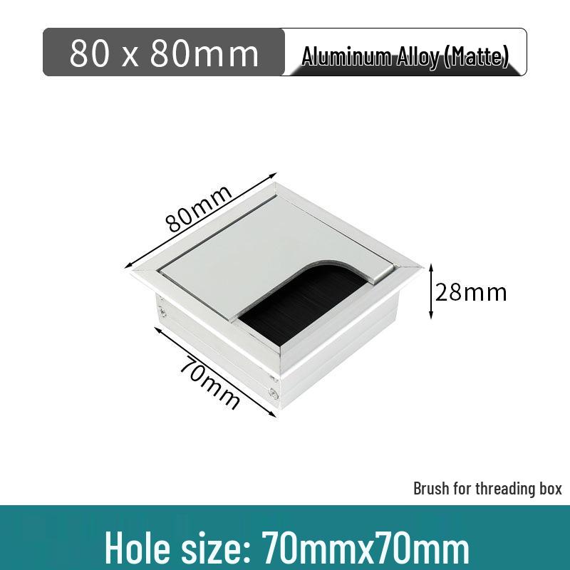 Aluminum Office Desk Cable Cover with Bristles - Sound-Dampening Rectangular Wire Organizer
Aluminum Office Desk Cable Cover with Bristles - Sound-Dampening Rectangular Wire Organizer