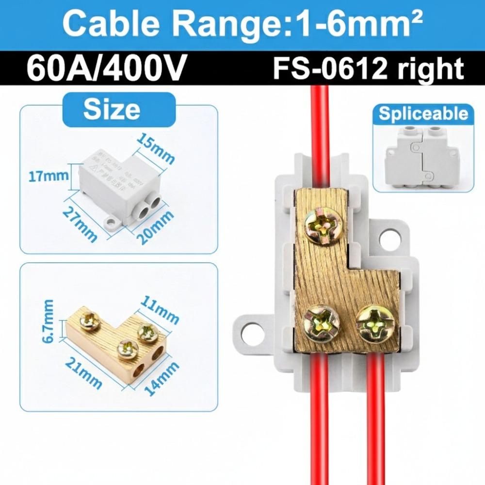 New Spliceable High Power Splitter Conductor Brass Universal Quick Terminal Block Wire Connector Electrical
New Spliceable High Power Splitter Conductor Brass Universal Quick Terminal Block Wire Connector Electrical
