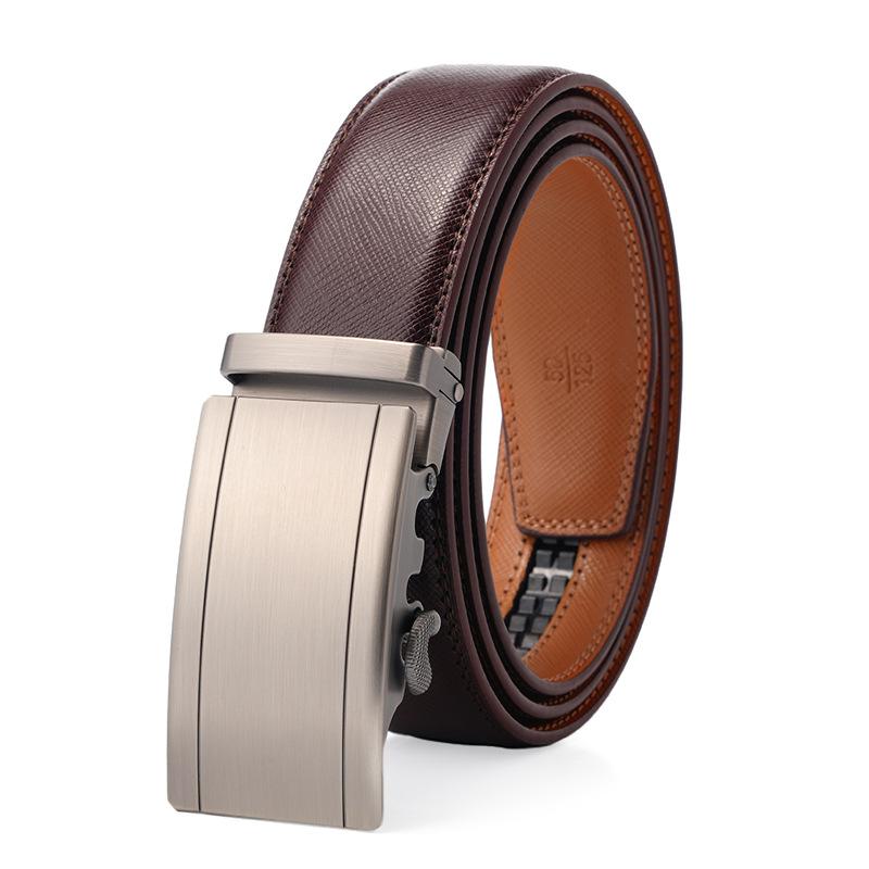 Genuine Leather Men s Automatic Buckle Cowhide Belt Alloy Buckle Business Casual Trousers Belt Middle Aged and Young People s Belt 130cm
Genuine Leather Men s Automatic Buckle Cowhide Belt Alloy Buckle Business Casual Trousers Belt Middle Aged and Young People s Belt 130cm