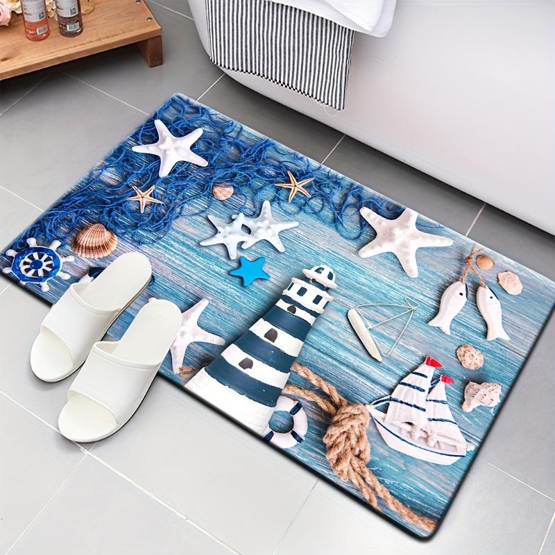 Nautical Lighthouse Bath Mat Mediterranean Style Water-Absorbent Non-Slip Rug Perfect for Coastal Bathroom Decor Entrance 40X60CM(1.3X2FT
Nautical Lighthouse Bath Mat Mediterranean Style Water-Absorbent Non-Slip Rug Perfect for Coastal Bathroom Decor Entrance 40X60CM(1.3X2FT