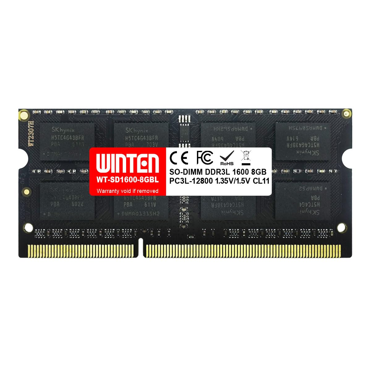 WINTEN Laptop Memory 8GB Low Voltage 204Pin CL11 SODIMM SDRAM Memory Expansion Memory Year 1626L DDR3-1600 1.35V 1.5V Built-in [5
WINTEN Laptop Memory 8GB Low Voltage 204Pin CL11 SODIMM SDRAM Memory Expansion Memory Year 1626L DDR3-1600 1.35V 1.5V Built-in [5