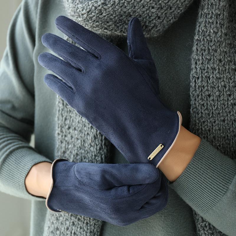 Warm gloves men s winter suede windproof driving women s velvet thickened exposed fingers One size
Warm gloves men s winter suede windproof driving women s velvet thickened exposed fingers One size