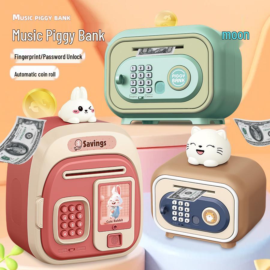 Multifunctional Cartoon Piggy Bank: Automatic Money Rolling, Fingerprint Unlock, Large Capacity, Safe & Fun Savings Box for Kids
Multifunctional Cartoon Piggy Bank: Automatic Money Rolling, Fingerprint Unlock, Large Capacity, Safe & Fun Savings Box for Kids