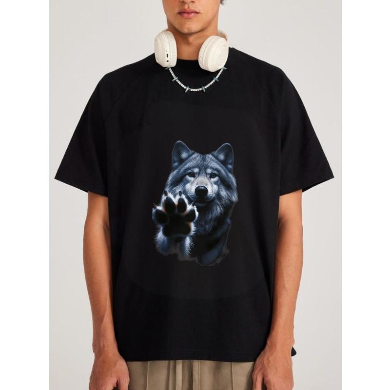 Футболка с графикой волка, дизайн с отпечатком лапы белого волка для повседневной носки XXXXL чёрный
Футболка с графикой волка, дизайн с отпечатком лапы белого волка для повседневной носки XXXXL чёрный