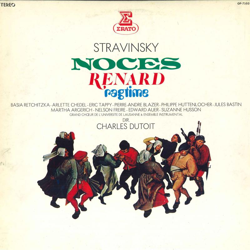 LP Record STRAVINSKY, CHARLES DUTOIT - Noces, Renard, Ragtime OP7102RE ERATO Japan Classical Used
LP Record STRAVINSKY, CHARLES DUTOIT - Noces, Renard, Ragtime OP7102RE ERATO Japan Classical Used