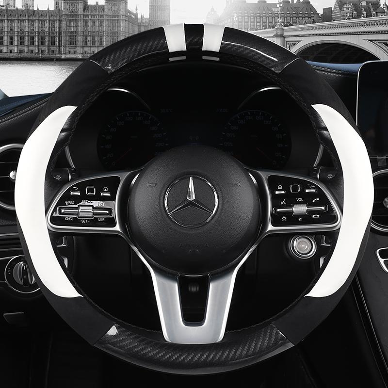 Кожаный чехол на руль автомобиля из углеродного волокна для моделей Mercedes Ben AMG 38 см AC CLA E GLA GLC GLE SB CLS Class
Кожаный чехол на руль автомобиля из углеродного волокна для моделей Mercedes Ben AMG 38 см AC CLA E GLA GLC GLE SB CLS Class