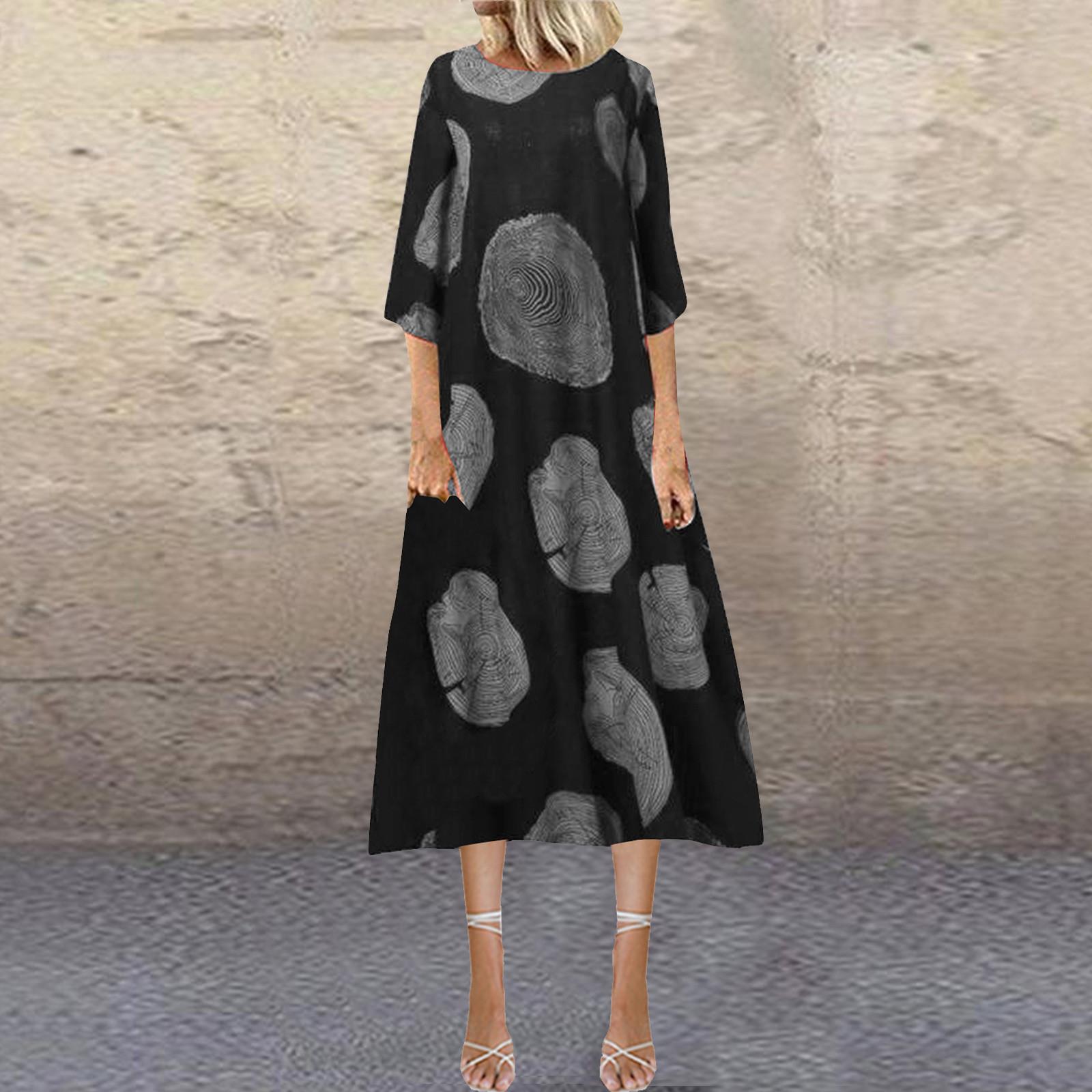Женское повседневное свободное платье больших размеров, хлопково-льняное платье, платье с рукавом три четверти XL чёрный
Женское повседневное свободное платье больших размеров, хлопково-льняное платье, платье с рукавом три четверти XL чёрный