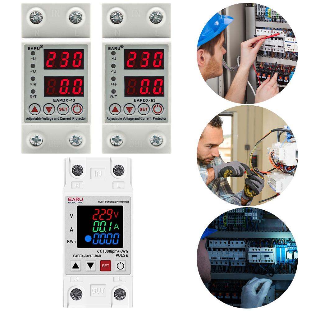 40A 63A 230V RGB Захисний пристрій від перевищення напруги від низької напруги Захисне реле на дин-рейку Регульована межа захисту від перевищення струму
40A 63A 230V RGB Захисний пристрій від перевищення напруги від низької напруги Захисне реле на дин-рейку Регульована межа захисту від перевищення струму