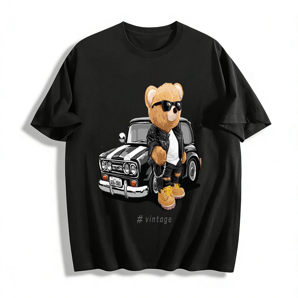Vintage Motorcycle Bear Print Casual Tee Unisex Trendy Top Pure cotton T-shirt XXS
Vintage Motorcycle Bear Print Casual Tee Unisex Trendy Top Pure cotton T-shirt XXS