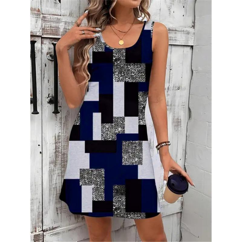 Fashion Sleeveless Plaid Pattern Women Mini Dresses Summer 3D Printed Street Ladies Dress 3XL Plus Size Beach Casual Dress 8XL
Fashion Sleeveless Plaid Pattern Women Mini Dresses Summer 3D Printed Street Ladies Dress 3XL Plus Size Beach Casual Dress 8XL