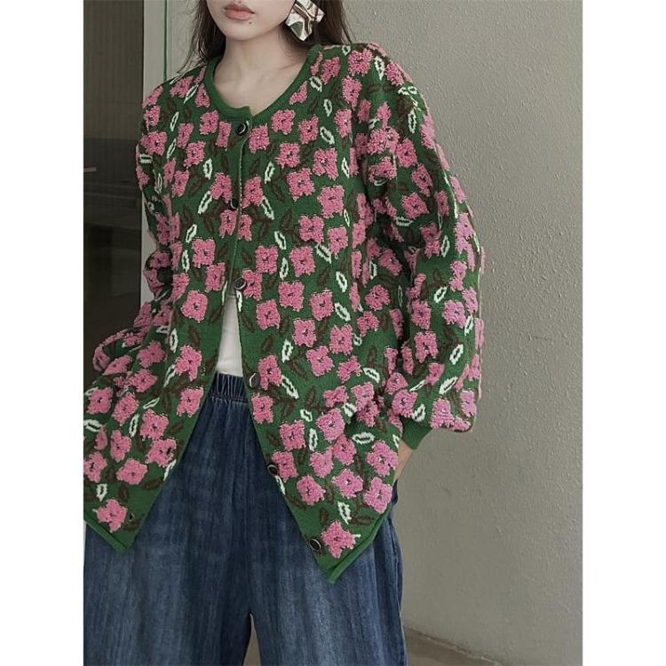 Green Floral Knitting Sweaters Jacket Autumn Winter Oversize Casual Women Cardigan Plus Size Loose Sweater Fashion One Size зелений
Green Floral Knitting Sweaters Jacket Autumn Winter Oversize Casual Women Cardigan Plus Size Loose Sweater Fashion One Size зелений