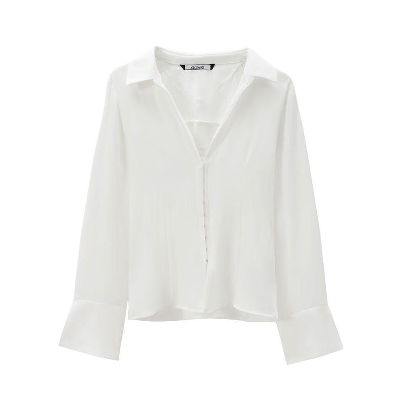 Kaslead New Arrival Women s Fashion Style Fashion All-Match Minimalist Invisible Snap Button Silm Shirt 8862319 White L
Kaslead New Arrival Women s Fashion Style Fashion All-Match Minimalist Invisible Snap Button Silm Shirt 8862319 White L