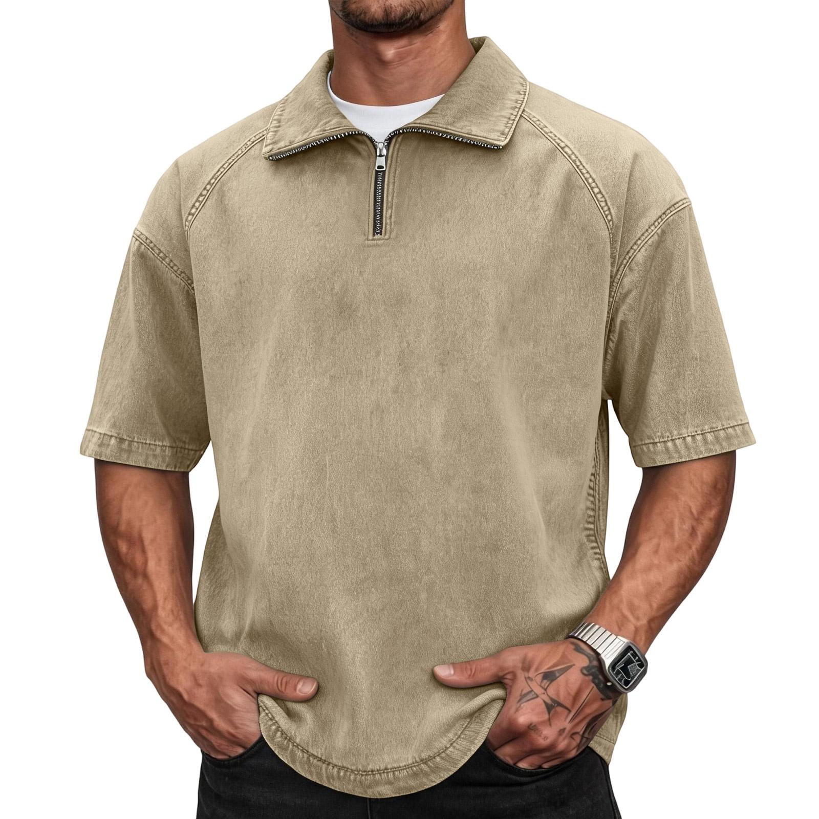 Men s Casual American Style Washed Cotton Vintage Short Sleeve Fitted Polo Shirt with Zip Collar Retro Trendy Design Comfortable Fit XXL хаки
Men s Casual American Style Washed Cotton Vintage Short Sleeve Fitted Polo Shirt with Zip Collar Retro Trendy Design Comfortable Fit XXL хаки
