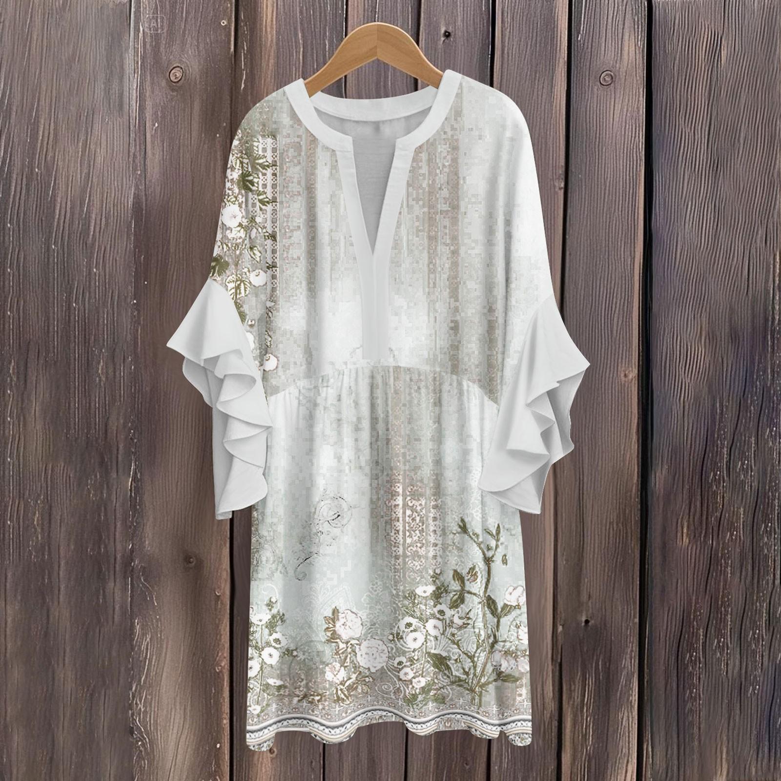 Женское повседневное модное летнее элегантное струящееся свободное платье с V-образным вырезом S белый
Женское повседневное модное летнее элегантное струящееся свободное платье с V-образным вырезом S белый