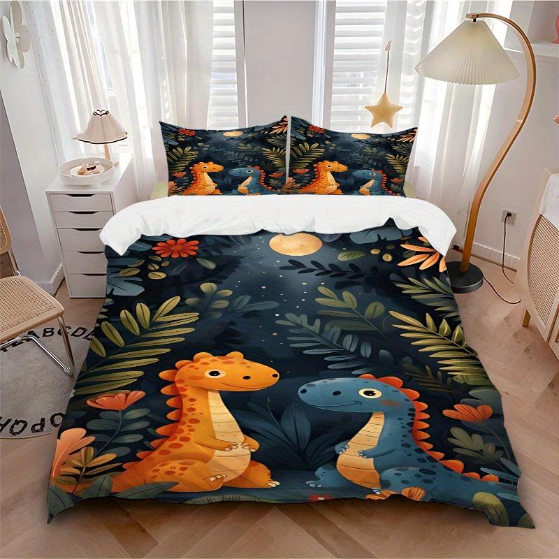 3pcs Animal-themed Dino Patterns Soft and Comfortable Breathability, Bedding Set, Machine Washable, Suitable for All Seasons124 135x200cm
3pcs Animal-themed Dino Patterns Soft and Comfortable Breathability, Bedding Set, Machine Washable, Suitable for All Seasons124 135x200cm