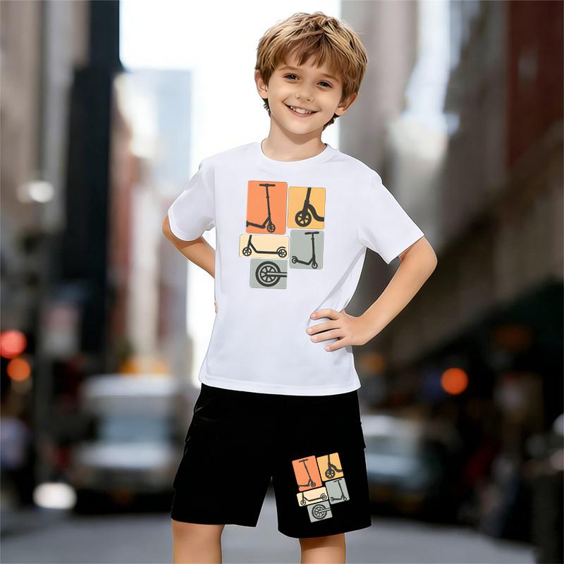 Boys 2 Piece Scooter themed printed T-shirt Outfit, Short Sleeve T-Shirt and Shorts Set for Kids Age 5-14,Black and White Sporty Casual Summer Clothes 13-14 Years білий
Boys 2 Piece Scooter themed printed T-shirt Outfit, Short Sleeve T-Shirt and Shorts Set for Kids Age 5-14,Black and White Sporty Casual Summer Clothes 13-14 Years білий