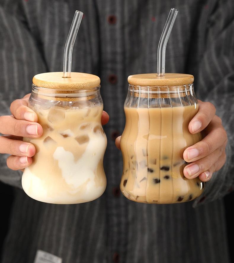 450ml Glass Cup With Lid and Straw Transparent Bubble Tea Cup Juice Glass Beer Can Milk Mocha Cups Breakfast Mug Drinkware 450ml
450ml Glass Cup With Lid and Straw Transparent Bubble Tea Cup Juice Glass Beer Can Milk Mocha Cups Breakfast Mug Drinkware 450ml