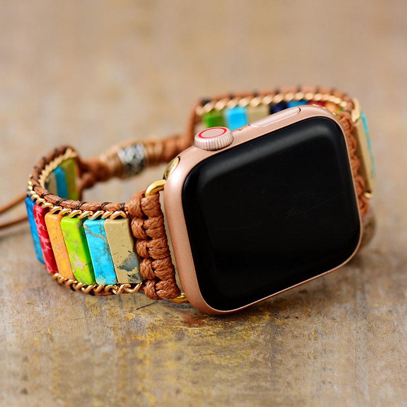 7-Color Emperor Stone Handwoven Apple Smartwatch Strap Bracelet Jewelry 42-49mm large size
7-Color Emperor Stone Handwoven Apple Smartwatch Strap Bracelet Jewelry 42-49mm large size