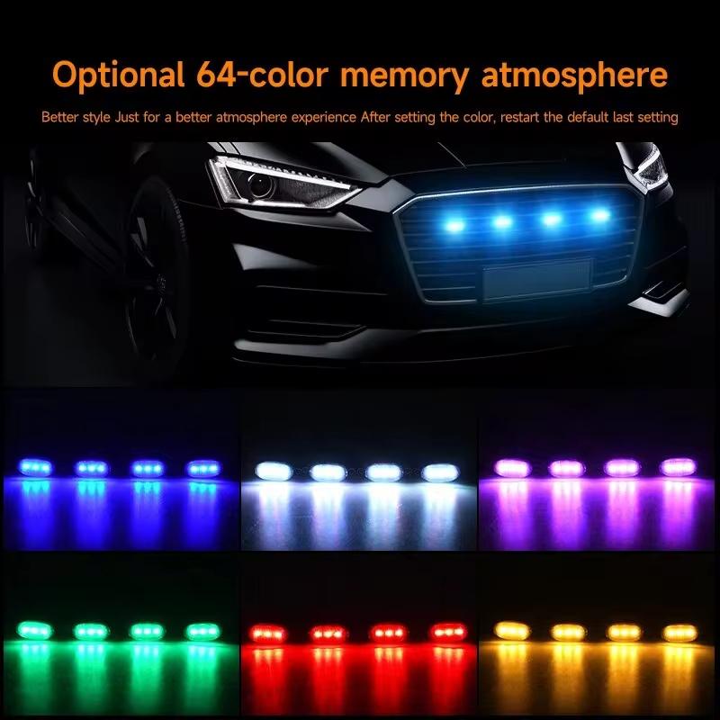 12 В светодиодная передняя решетка автомобиля, управление через приложение, RGB-светильник для решетки радиатора, для модификации внедорожников, джипов, внедорожников, декоративная сигнальная лампа
12 В светодиодная передняя решетка автомобиля, управление через приложение, RGB-светильник для решетки радиатора, для модификации внедорожников, джипов, внедорожников, декоративная сигнальная лампа