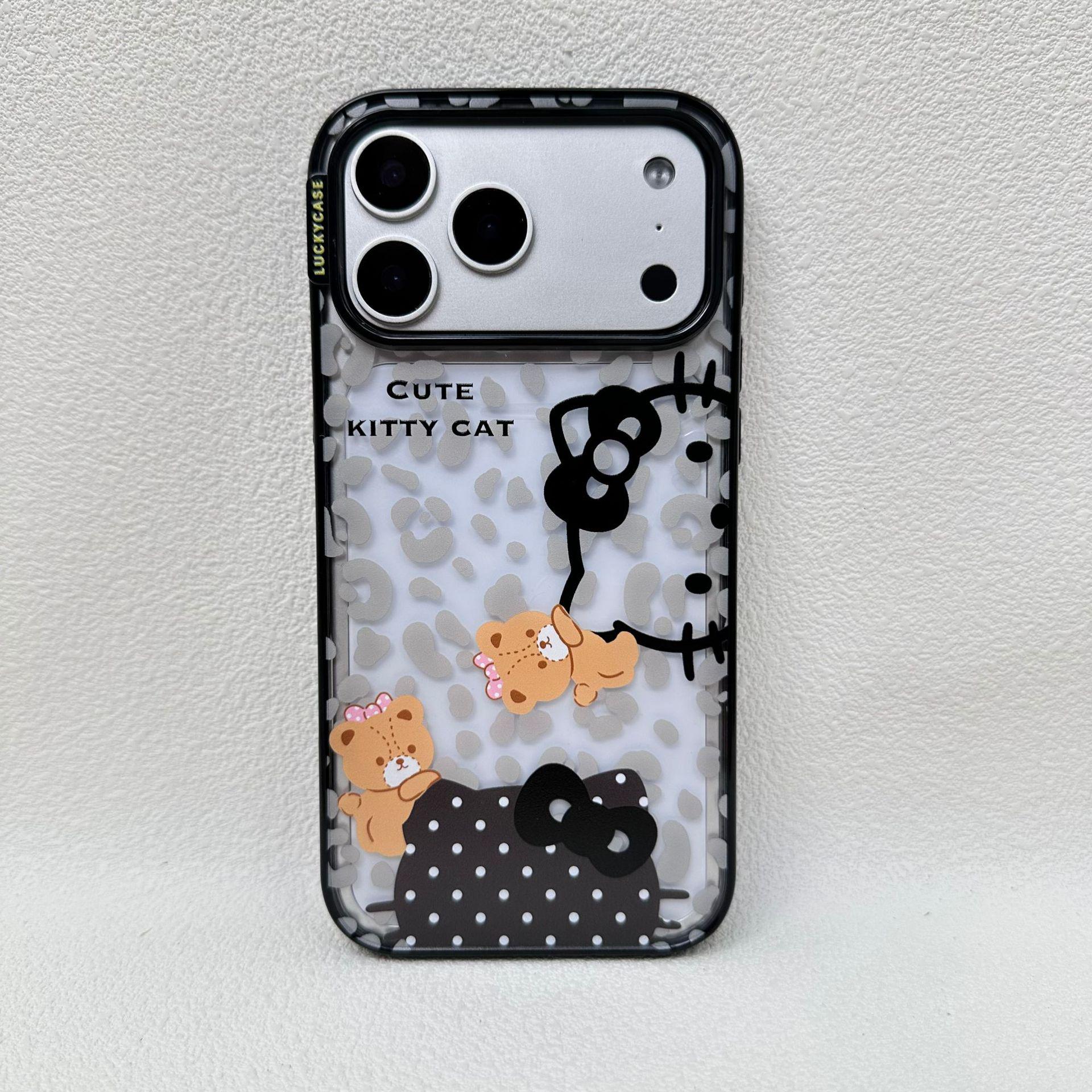 Trendy Energetic KT Cat Leopard Bow Phone Case, Drop-proof, Compatible with iPhone, Cute Cartoon Design for Girls iPhone 17
Trendy Energetic KT Cat Leopard Bow Phone Case, Drop-proof, Compatible with iPhone, Cute Cartoon Design for Girls iPhone 17