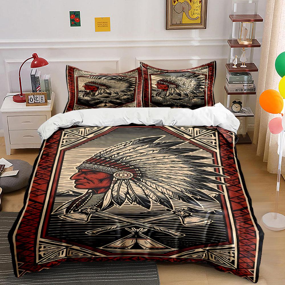 Feathered headdress and axes. Bedding sets Duvet cover sets Duvet covers Pillowcases(1 * Duvet Cover 2 * Pillowcases, without duvet insert) 135x200cm
Feathered headdress and axes. Bedding sets Duvet cover sets Duvet covers Pillowcases(1 * Duvet Cover 2 * Pillowcases, without duvet insert) 135x200cm